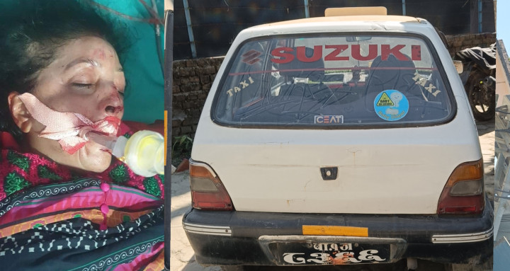 बूढानीलकण्ठ ८ मा महिलालाई ठक्कर दिएर फरार ट्याक्सी पक्राउ, महिलाको निधन