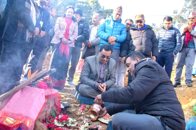 चन्द्रागिरी -४ मा प्राथमिक अस्पताल शिलान्यास