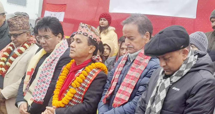 कांग्रेस महामन्त्री थापाले मेची पुलबाट शुभारम्भ गरे मेची-महाकाली संवाद यात्रा