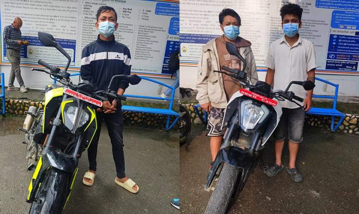 ड्युक मोटरसाइकल चोरीमा संलग्न तीन जना पक्राउ