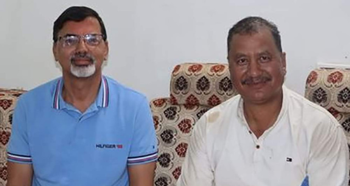 नेत्रविक्रम चन्द ‘विप्लव’ र जनार्दन शर्माबीच भेटवार्ता