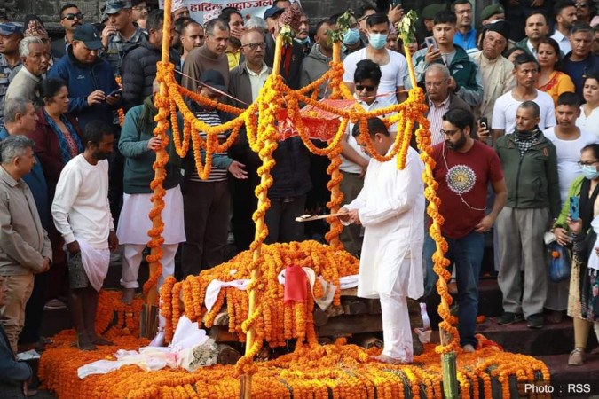 पूर्वसभामुख ढुंगानाको पशुपति आर्यघाटमा अन्त्येष्टि
