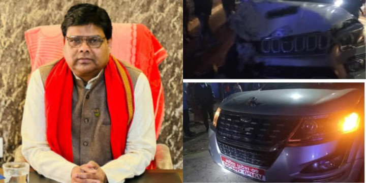 गाडी दुर्घटनामा मन्त्रीसहित ३ जना घाइते