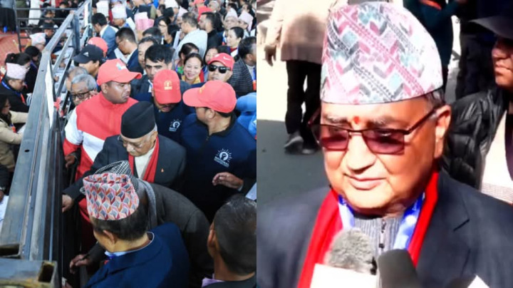 एमालेकाे अध्यक्ष पदका लागि केपी ओली र ईश्वर पोखरेलद्वारा उम्मेदवारी दर्ता