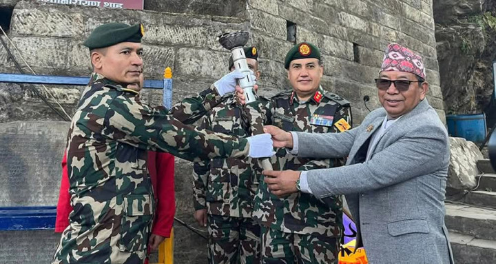 नेपाली सेनाको गोरखा-काठमाडौं एकीकरण पदयात्रा सुरु