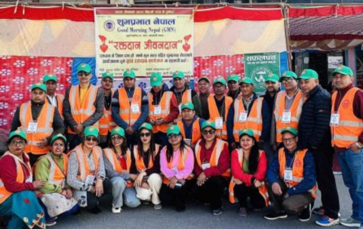 शुभ प्रभात नेपालद्वारा आयोजित रक्तदान कार्यक्रममा ७५ पिन्ट रक्त संकलन