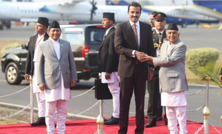 कतारका अमिर(राजा)लाई काठमाडौंमा भव्य स्वागत